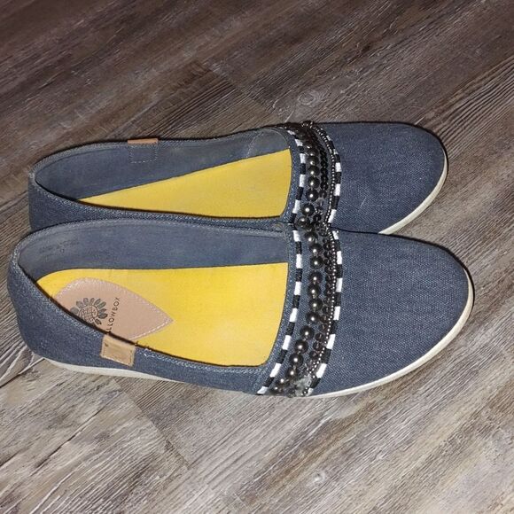 YELLOW BOX Denim Blue Sequin Ballet Flats Size 9 EUC - Picture 5 of 6